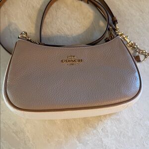Coach Beige and Cream Crossbody Bag